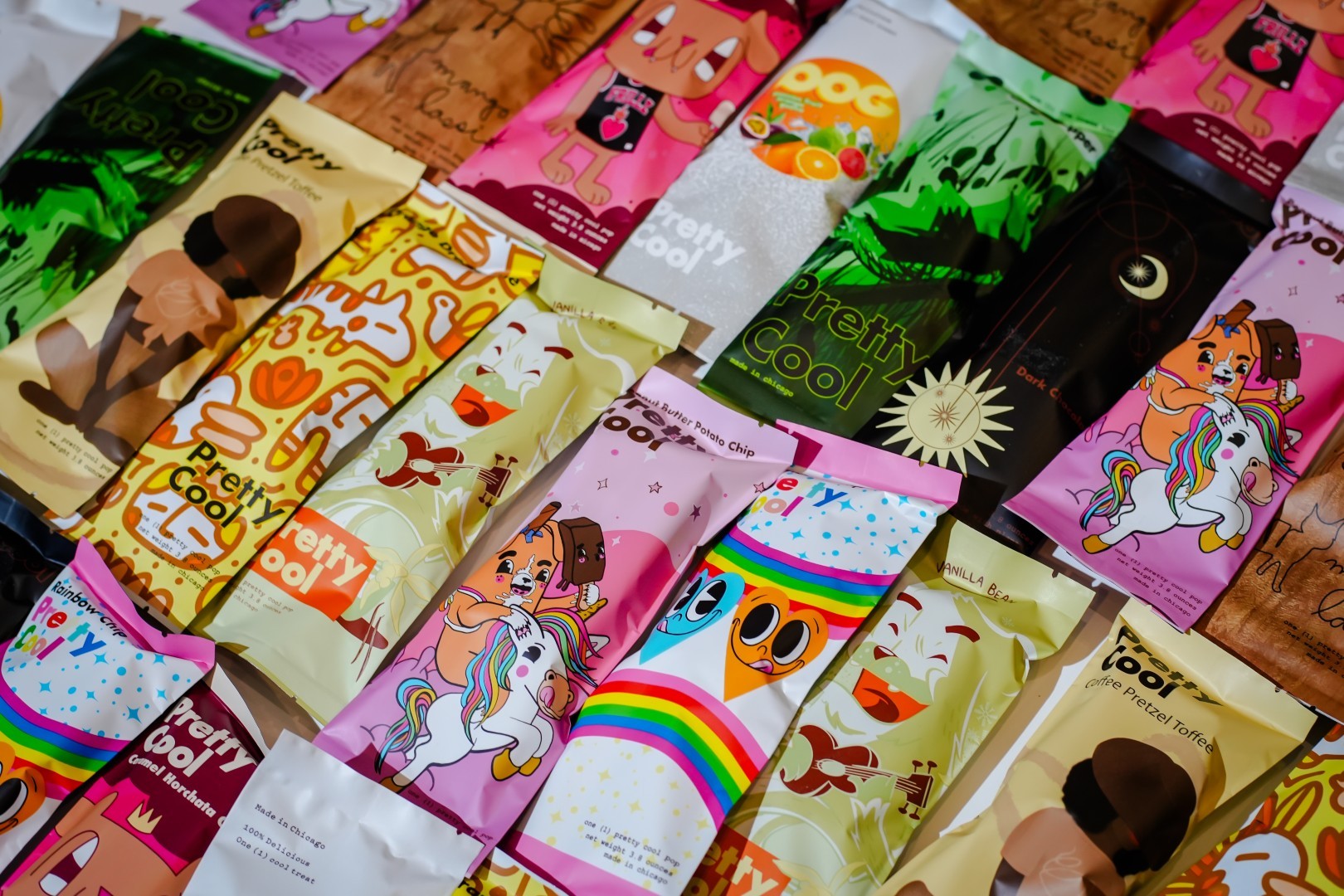 Pretty Cool Ice Cream scoops in colorful cones