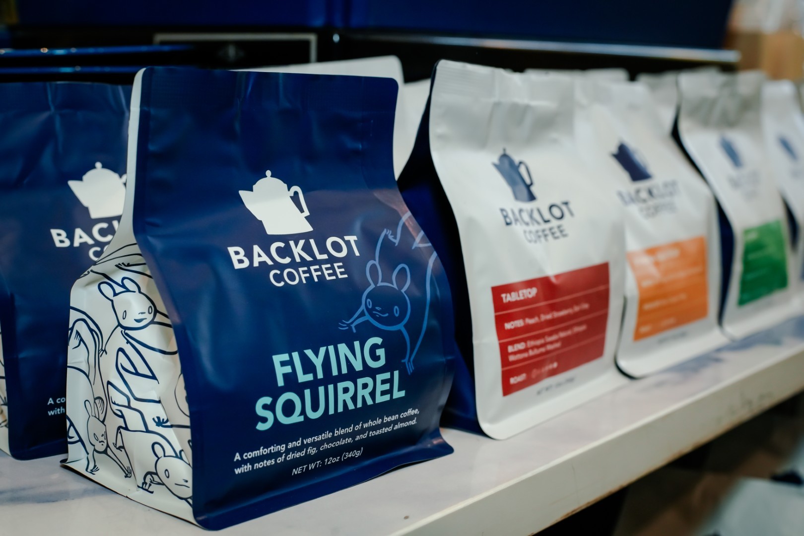 Backlot Coffee bar with steaming brews