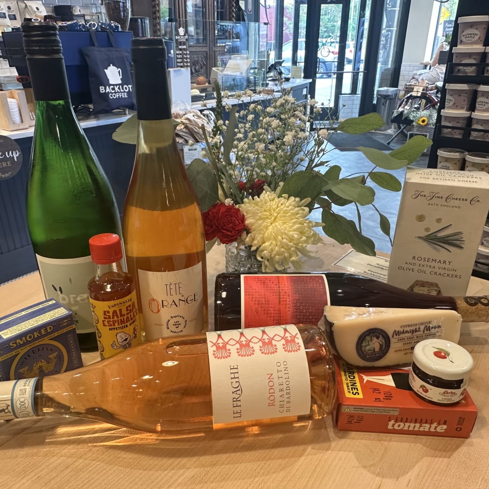 A selection of wine bottles at Piccadilly Market